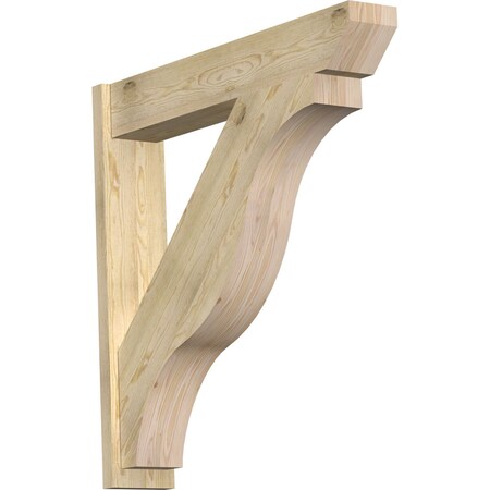 Ekena Millwork Funston Slat Rough Sawn Outlooker, Douglas Fir, 8"W x 44"D x 44"H OUT08X44X44FST06RDF